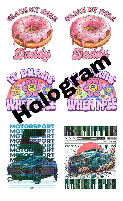 Hologram DTF-Upload 22" width gang sheet