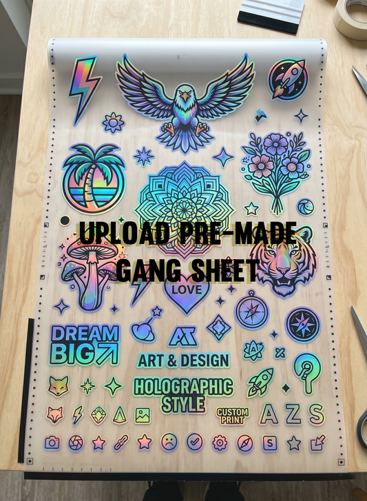 Hologram DTF-Upload 22" width gang sheet
